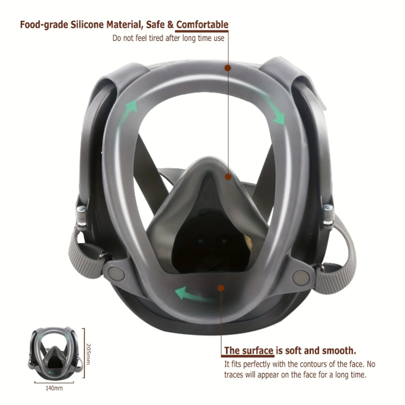 Woodworking Respirator - 6800 Gasmaske, Vollgesichtsmaske, große Größe, wiederverwendbarer