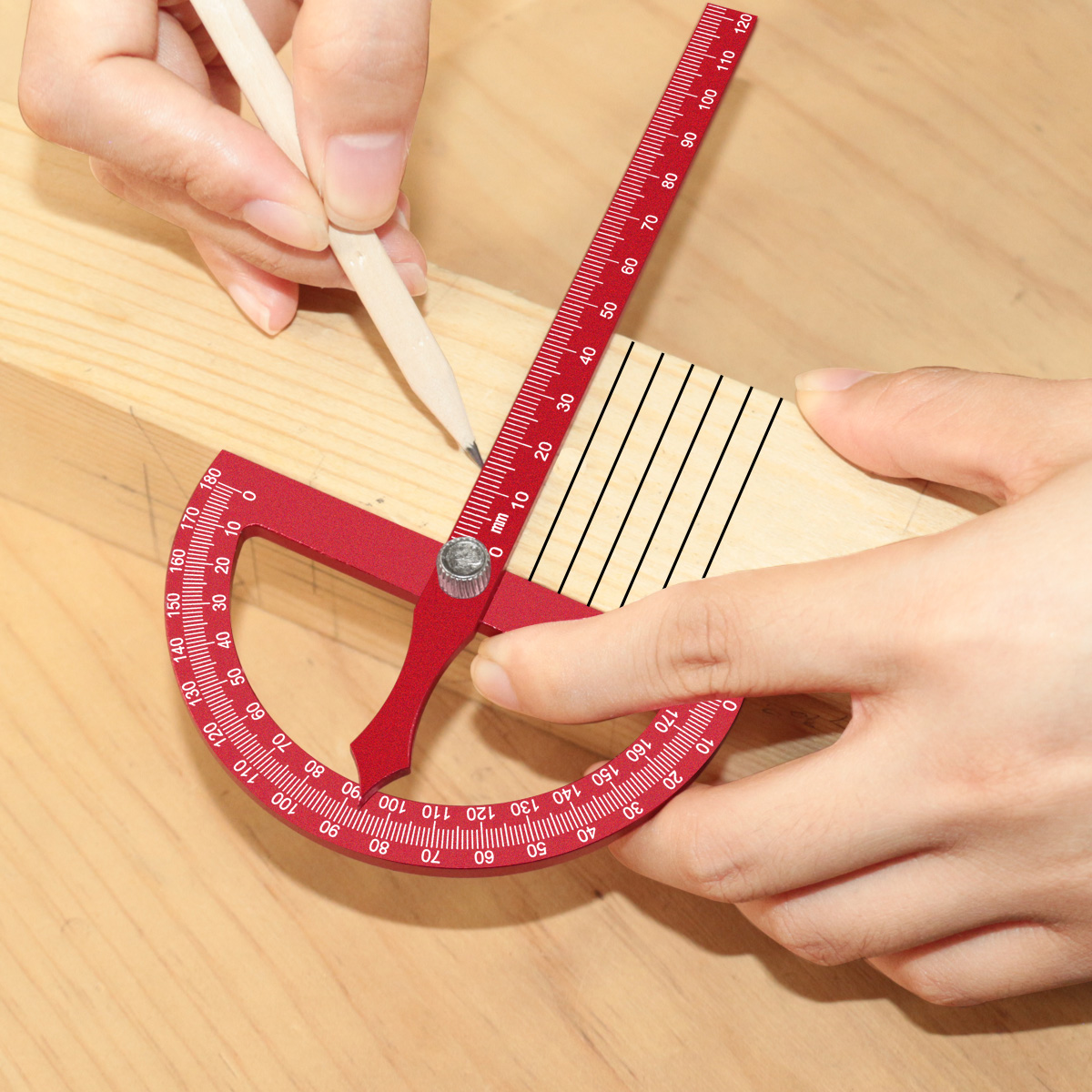 Woodworking Classes - Winkelmesser aus Aluminiumlegierung für die Holzbearbeitung,