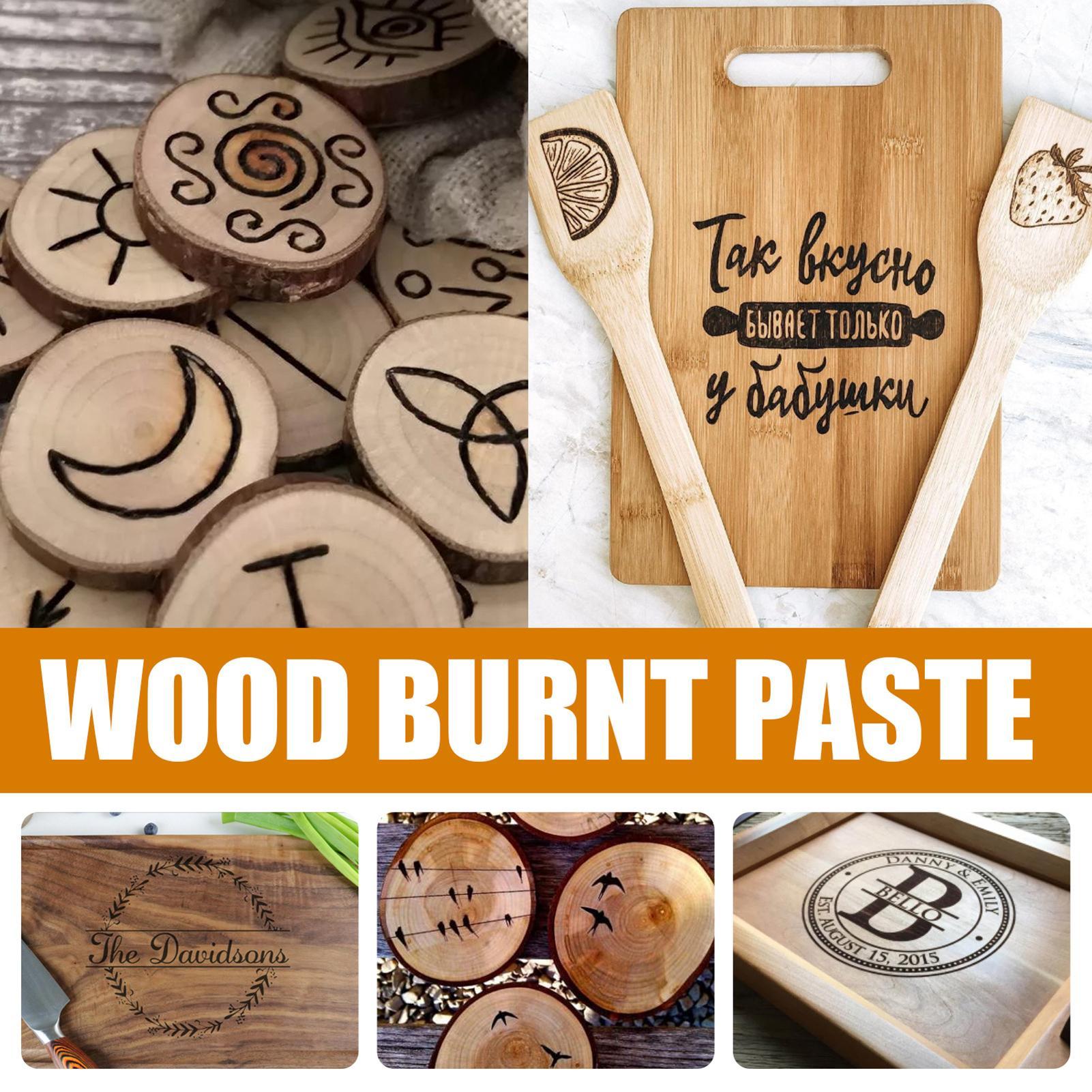 Woodworking Projects Art - Holzverbrennungspaste, wärmeaktiviertes Verbrennungswerkzeug, Flammenpaste für Leinwand,