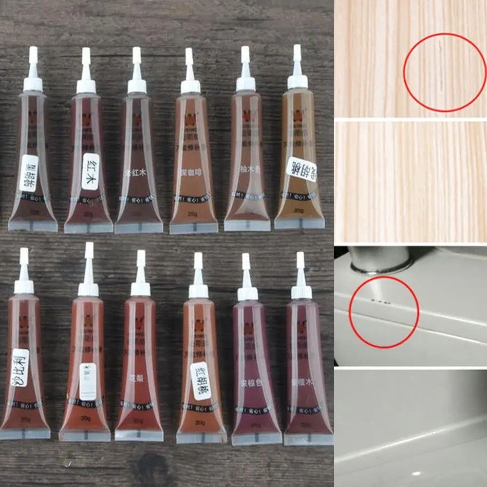 Woodworking Resin - Up Mehrzweck-Mehrfarben-Holzmöbel, Kratzerreparaturmittel, Schädenreparaturen, cremefarbene Möbelreparaturfarbe