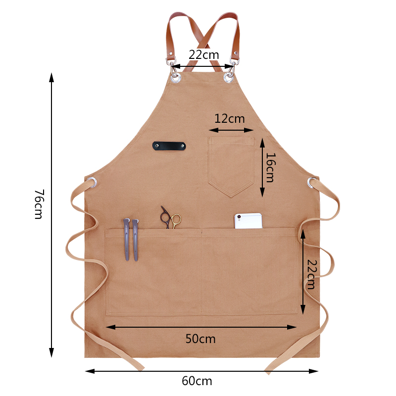 Woodworking Overalls - Robuste, verdickte Canvas-Schürze, wasserdicht, mit funktioneller