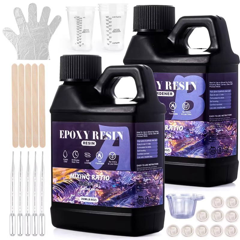 Woodworking Resin - Easy Mix 1:1 Epoxidharz-Set, kristallklar, keine