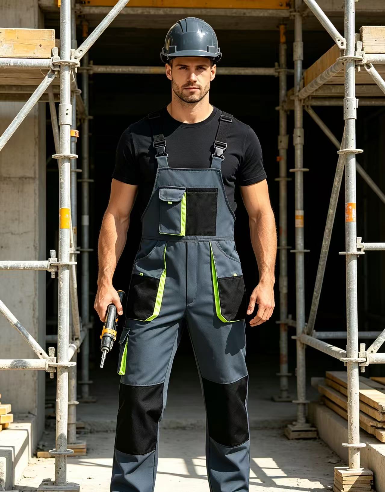 Woodworking Overalls - Herren-Arbeitsoveralls mit Verstellbaren Schultergurten, Widerstandsfähige Arbeitskleidung