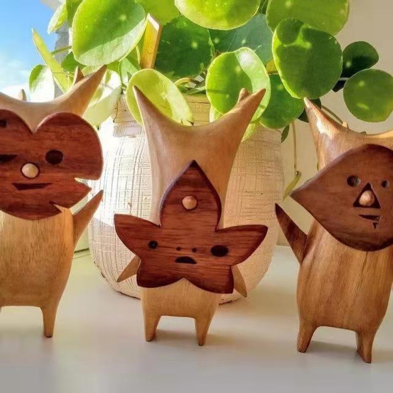 Woodworking Resin - 1/2/3 stücke Holz Korok Statue Hause