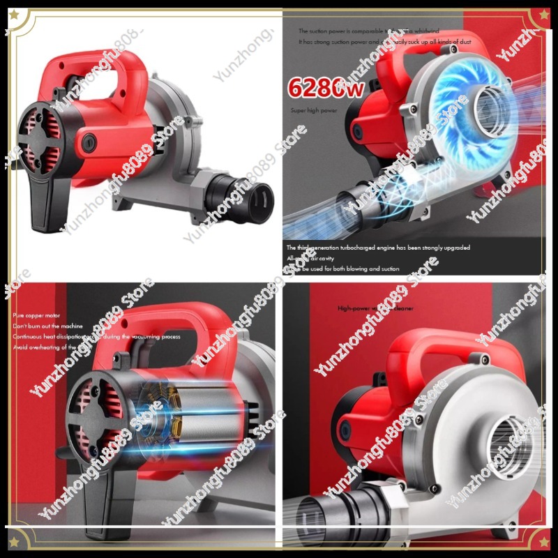 Vacuum Cleaner Woodworking - Industrieller Nass-Trocken-Staubsauger mit 6280W Hochleistung, Saug-