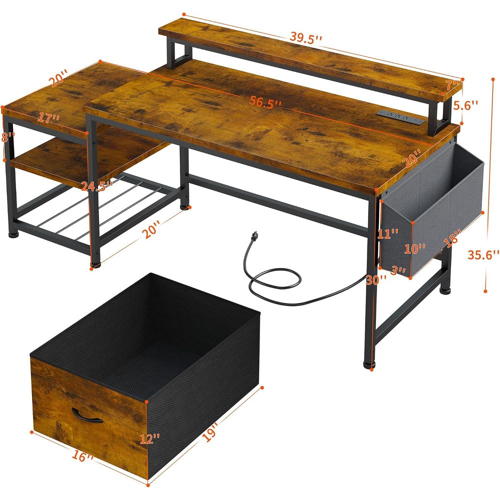 56,5-Zoll-Bürotisch mit Schrei – Woodworking Or Woodworking Bewertung und Preis