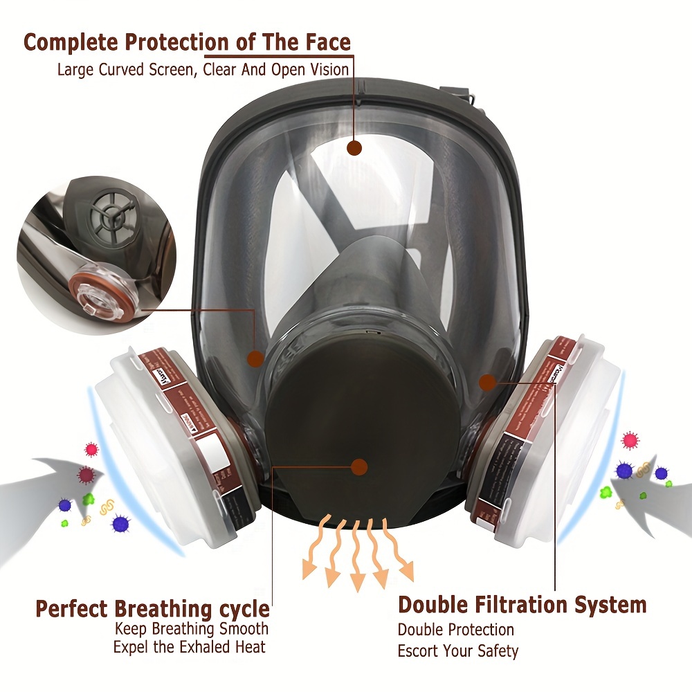 6800 Gasmaske, Vollgesichtsmas – Woodworking Respirator Bewertung und Preis