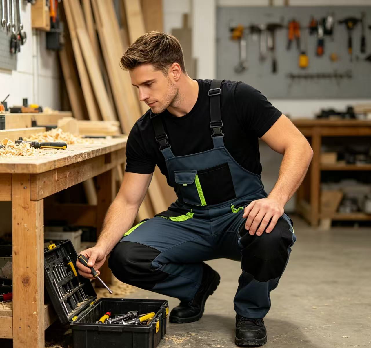 Herren-Arbeitsoveralls mit Ver – Woodworking Overalls Bewertung und Preis